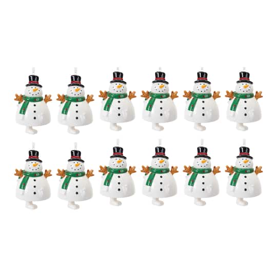 12ct. Ceramic Snowman Bell Ornament By Melrose | 8.5" | Michaels®
